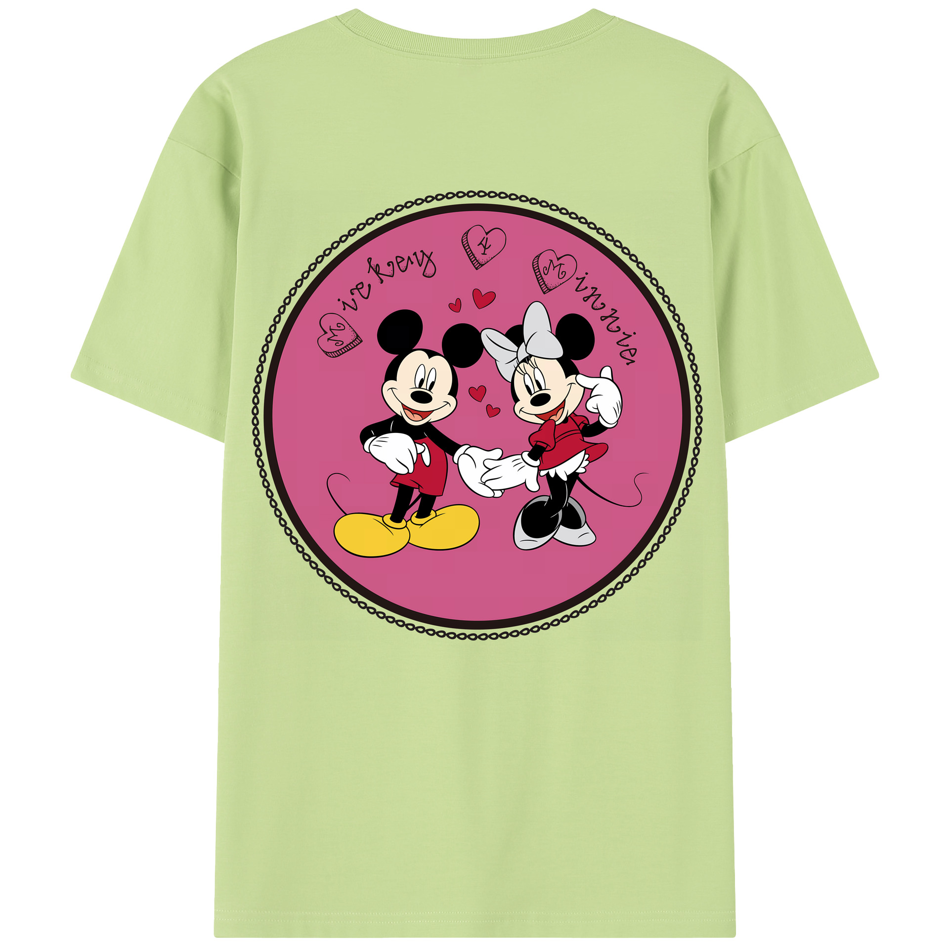 （画像用） ミッキーマウス Mickey Mouse 綿100％半袖Tシャツ（背面プリント）